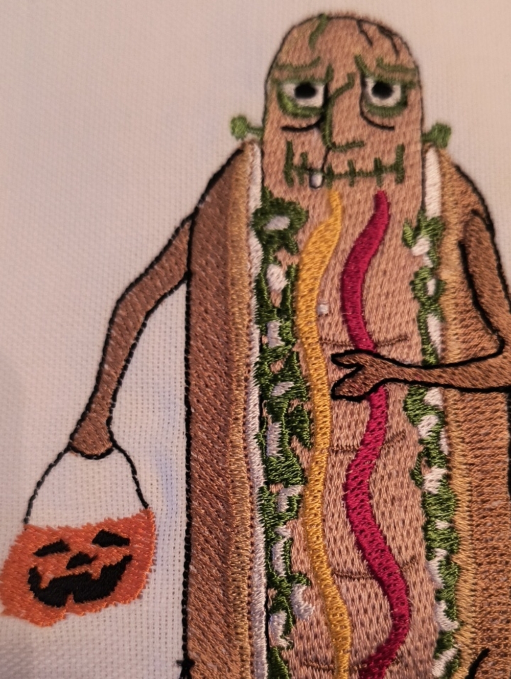 Frank-N-Stein Hotdog Halloween Tea Towel - Picture 5 of 11